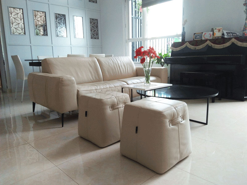 Chị Như - Khu Vista Verde Đồng Văn Cống, Thạnh Mỹ Lợi, HCM 2 sofa da sissy trắng