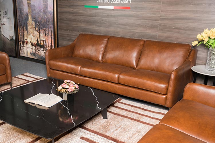 bộ sofa nâu bàn đá