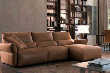 Mẫu sofa da thật nhập khẩu app mb66 cho phòng khách nhỏ