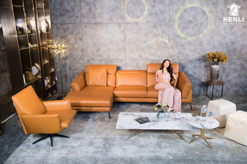 Hướng dẫn chọn ghế sofa da thật cho Chung Cư, Nhà Nhỏ 5 Sofa da F021