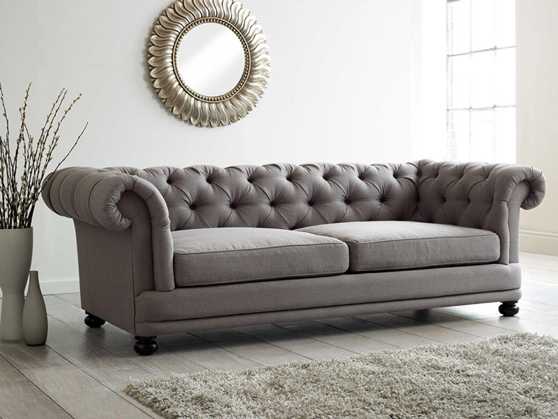 sofa nỉ tân cổ điển