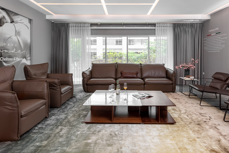 Hướng dẫn chọn ghế sofa da thật cho Chung Cư, Nhà Nhỏ 4 Sofa da thật Chateau d'Ax