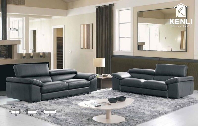 12 mẫu ghế sofa màu đen hứa hẹn gây bão trong năm 2021 7 Một mẫu sofa da màu đen từ M&D