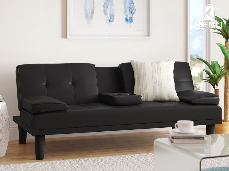 12 mẫu ghế sofa màu đen hứa hẹn gây bão trong năm 2021 10 Sofa vải màu đen 3