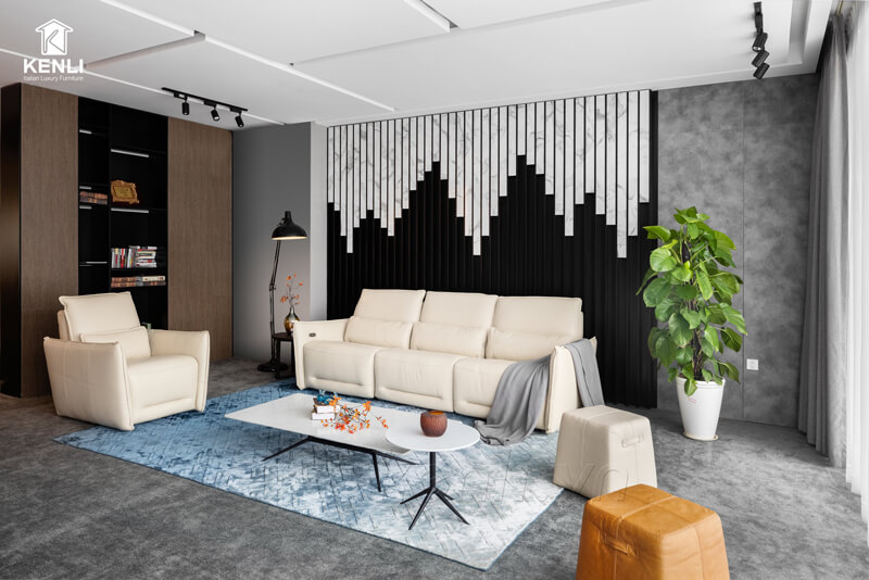 SOFA DA THẬT LEO FE042