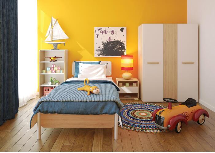 9 Giường Ngủ Cho Bé Trai Giúp Bé Ngủ Ngon Hơn 1 Một mẫu giường ngủ đơn xinh xắn