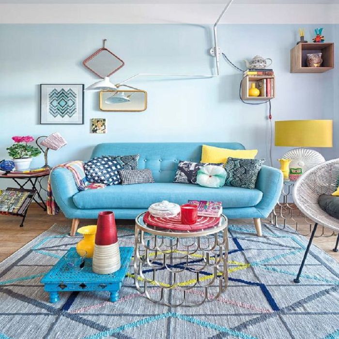 Mẫu Sofa mb66 casino Retro màu xanh pastel