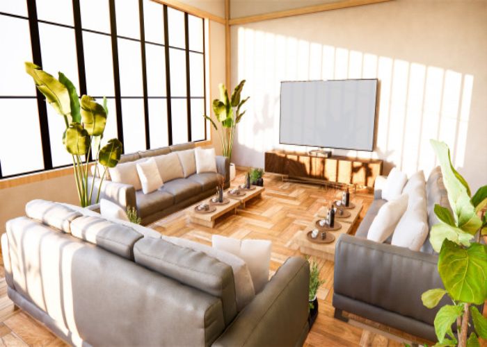 10 Mẫu Sofa Phong Cách Nhật Tỉ Mỉ Và Nhẹ Nhàng 10 Mẫu Sofa chữ U cho phòng khách rộng