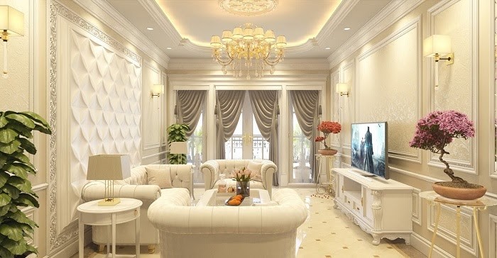 Điểm nhấn là những chiếc đèn chùm