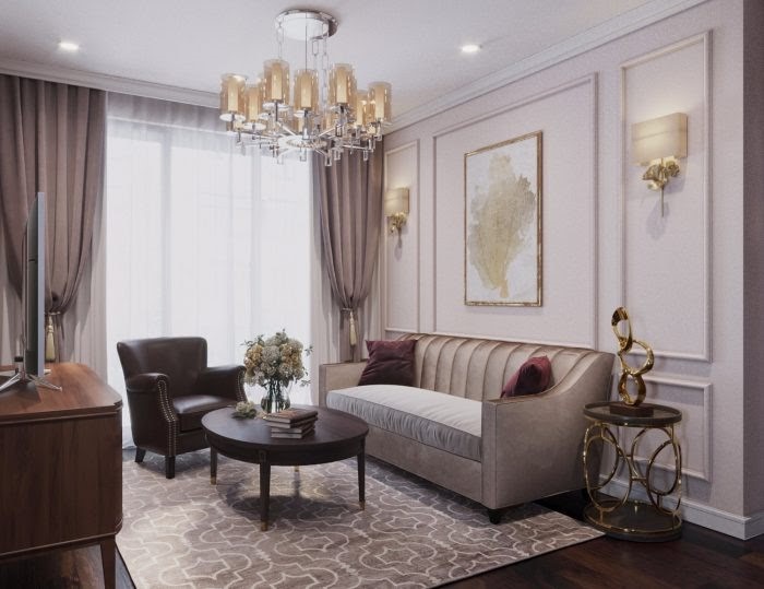 Không gian cổ điển thêm điểm nhấn với bộ sofa da