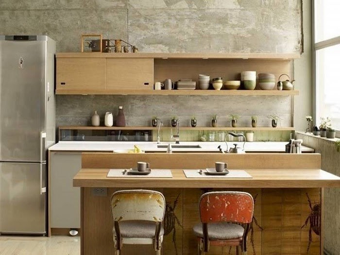 Phòng bếp Nhật Bản đơn giản, ấm cúng