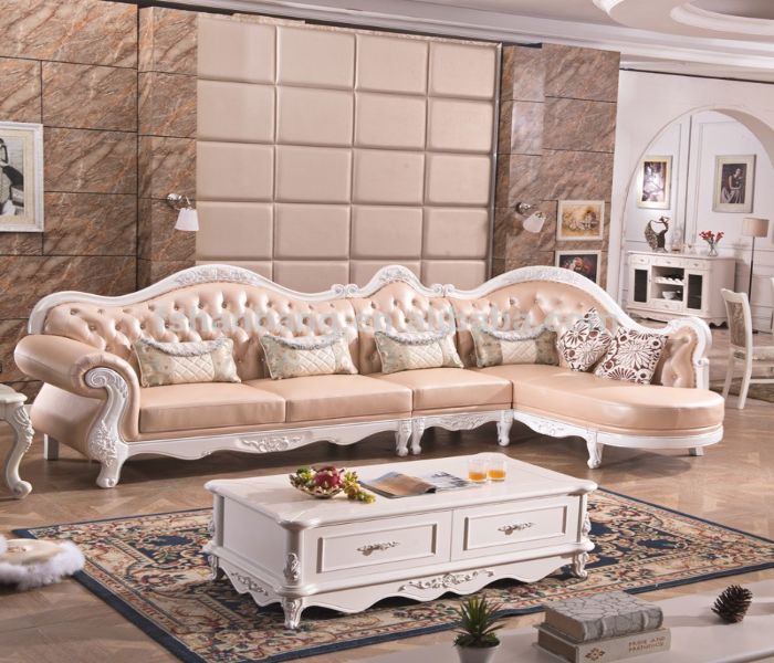 10 Mẫu Sofa Phong Cách Cổ Điển Đầy Mê Hoặc Và Quyến Rũ 6 Bộ Sofa L mb66 casino cổ điển màu hồng nhẹ