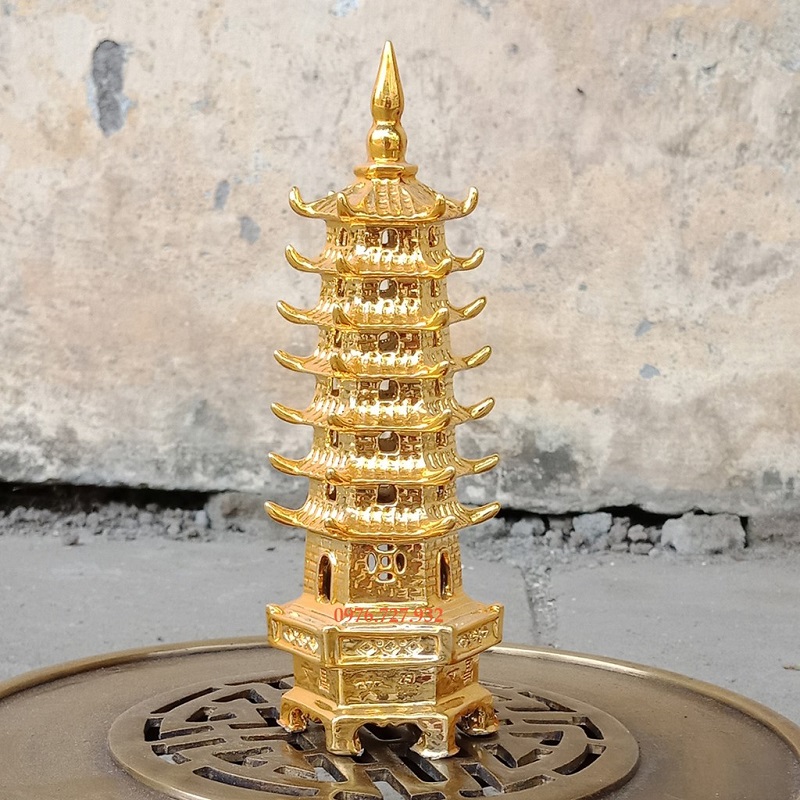 Tháp 7 tầng mb66 trong nhà để thu hút tài lộc Tháp 7 tầng mb66 trong nhà để thu hút tài lộc