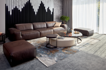 Tổng Hợp 8 Mẫu Sofa Da Bò Màu Nâu Ấm Áp Đẹp Nhất Hiện Nay