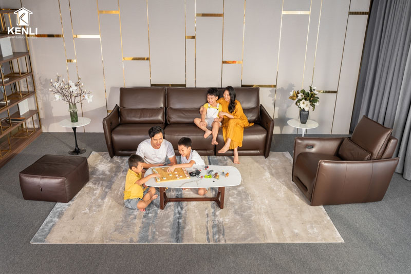 SOFA DA THẬT LEO FE042