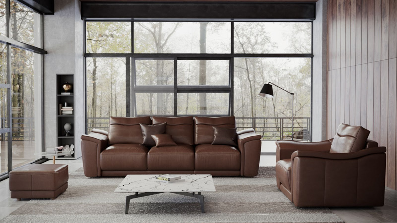 sofa da thật agay