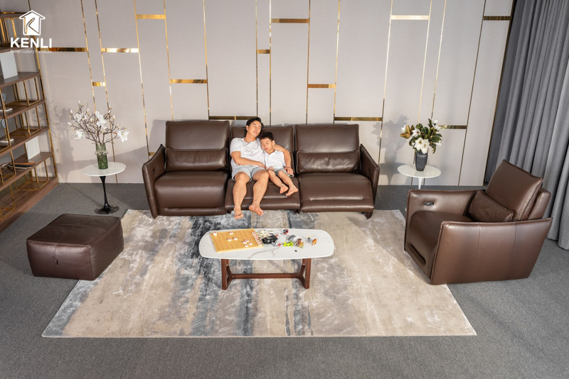 SOFA DA THẬT LEO FE046
