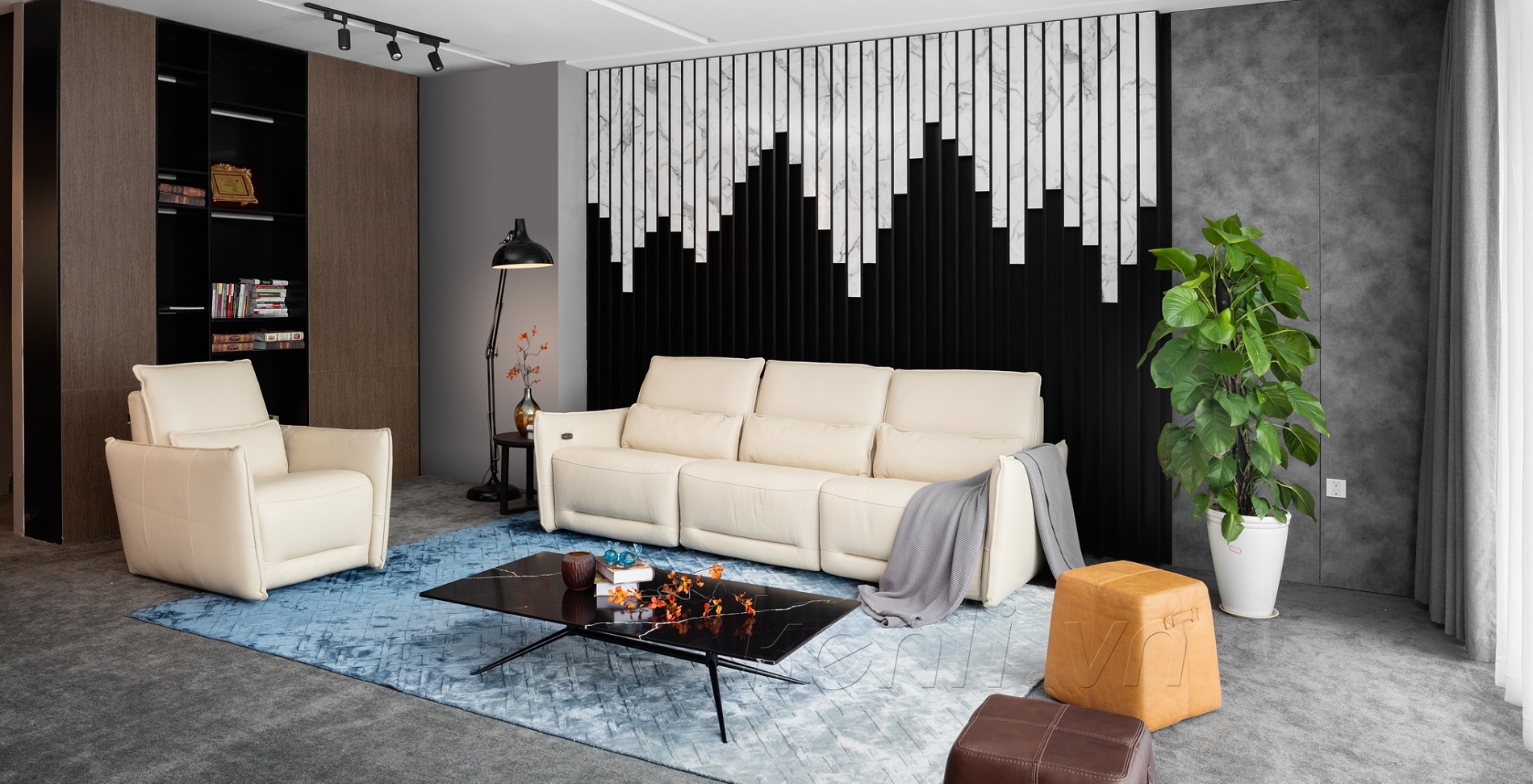 SOFA DA THẬT LEO FE04