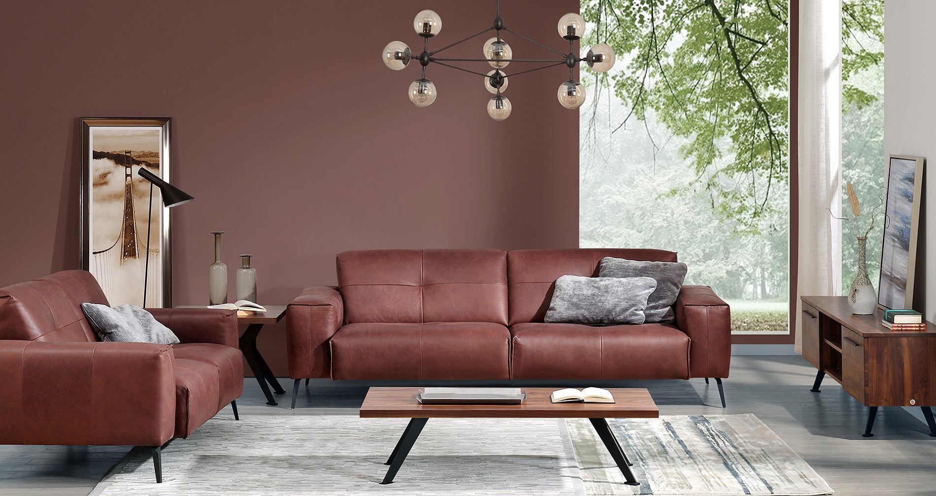 SOFA DA THẬT OSLO F002