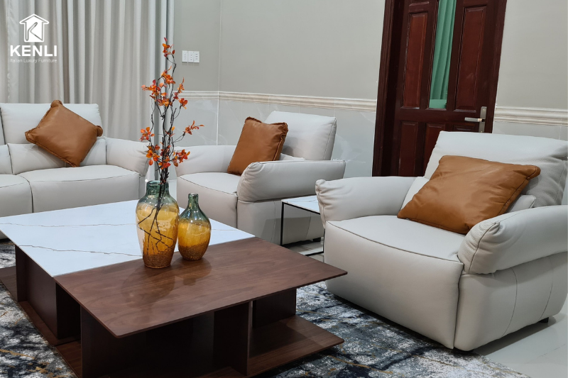 SOFA DA THẬT EMMA 966E2
