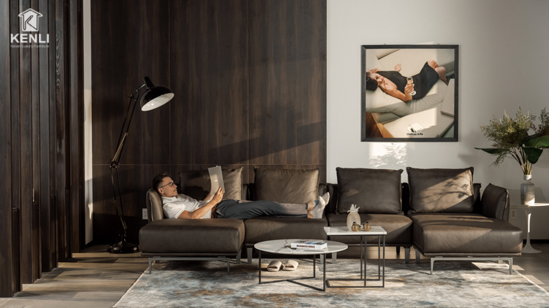 SOFA DA THẬT LEAP F0292