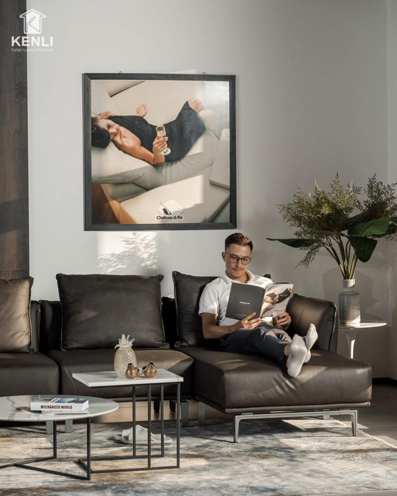 SOFA DA THẬT LEAP F0295