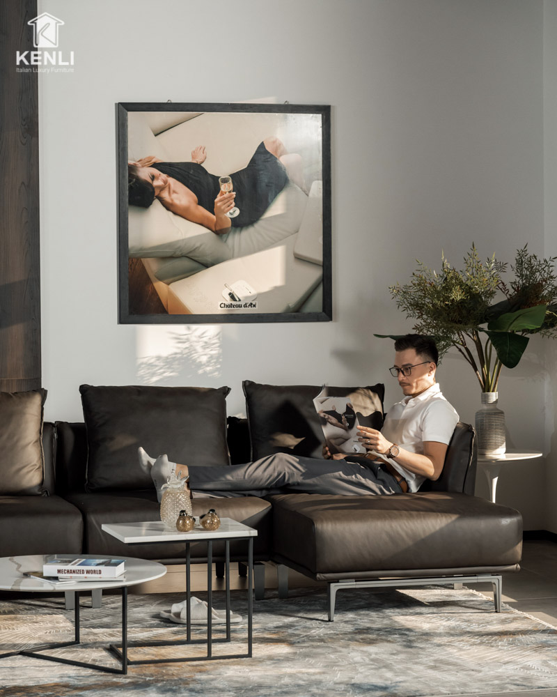 SOFA DA THẬT LEAP F0296