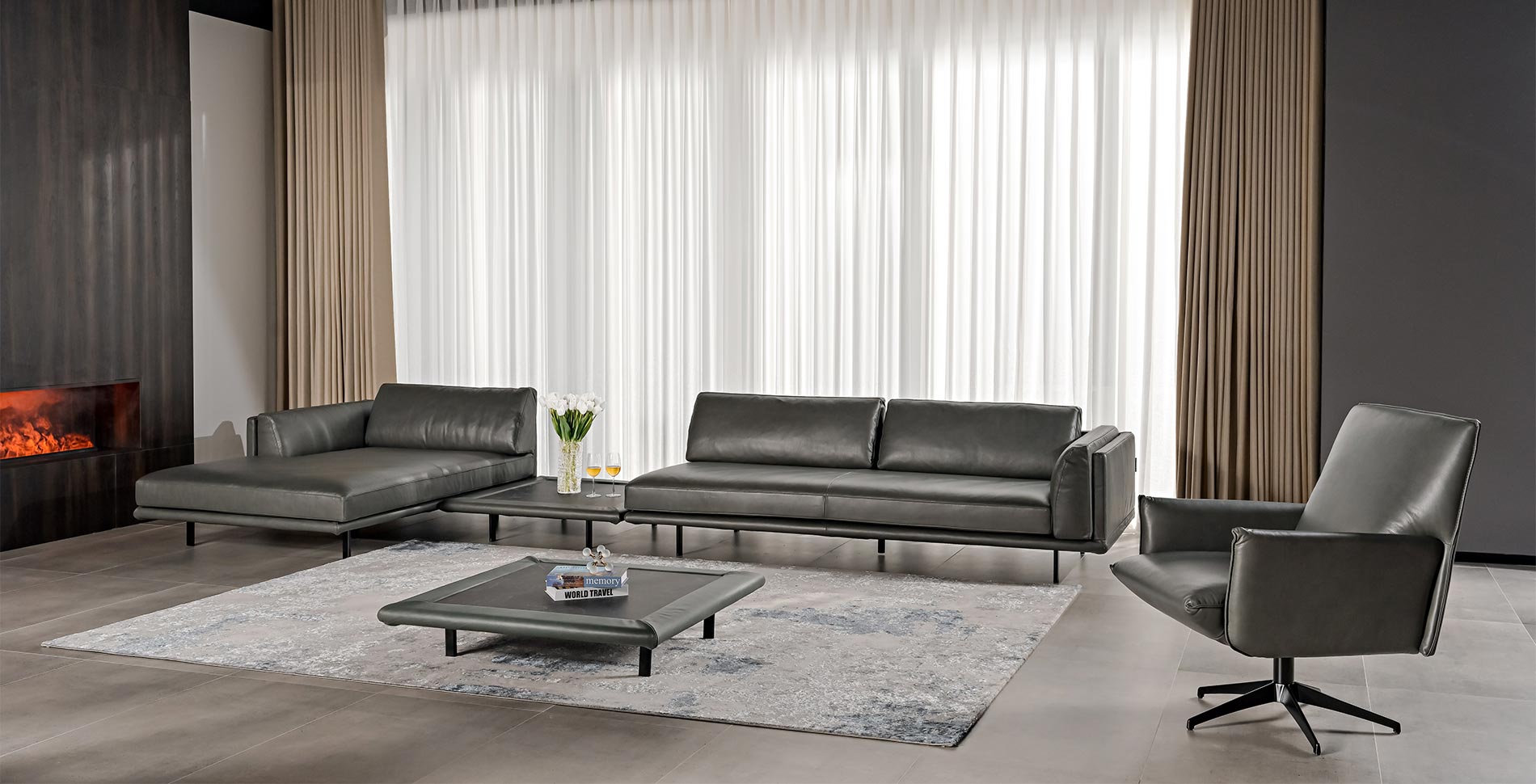 SOFA DA THẬT DORIAN 2253