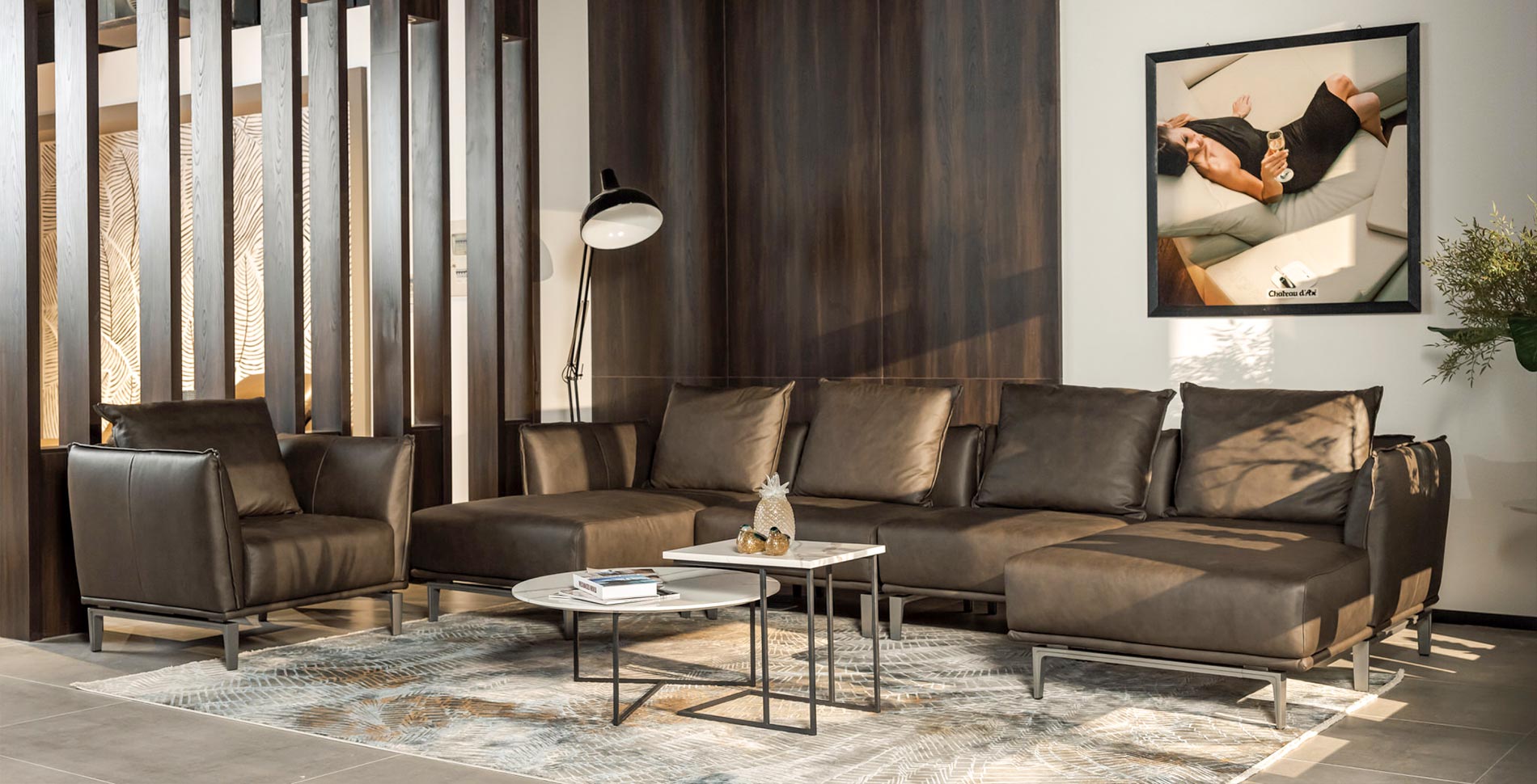 SOFA DA THẬT LEAP F029