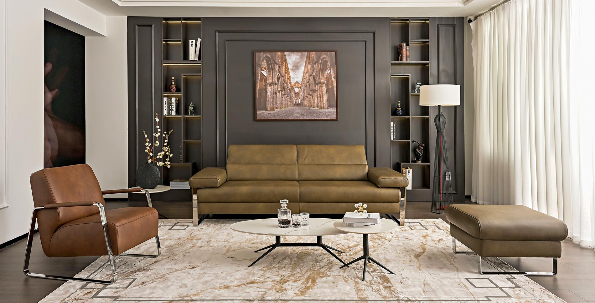 SOFA DA THẬT FINN 20974