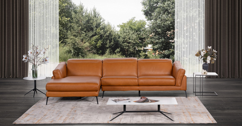 sofa da that vang goc L
