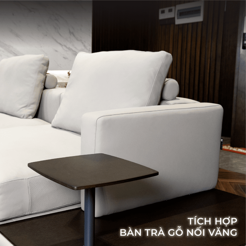 Sofa Delicato mb663 chuẩn Ý, tích hợp công năng tiện lợi