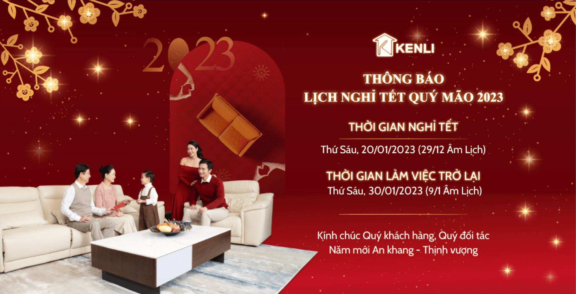 Thông Báo Lịch Nghỉ Tết Nguyên Đán 2023