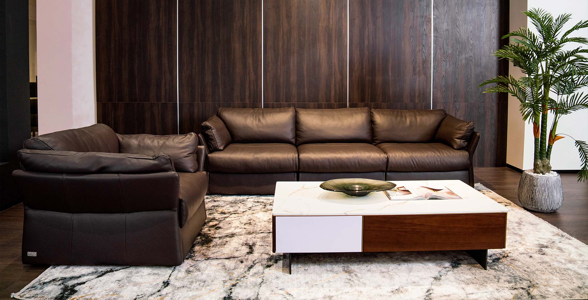 SOFA DA THẬT CASA F050