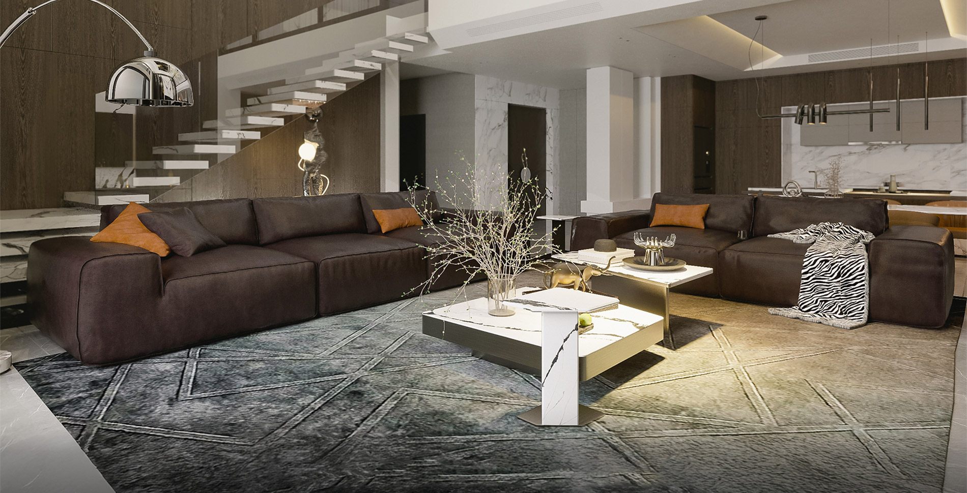 SOFA DA THẬT AVENUE 3814